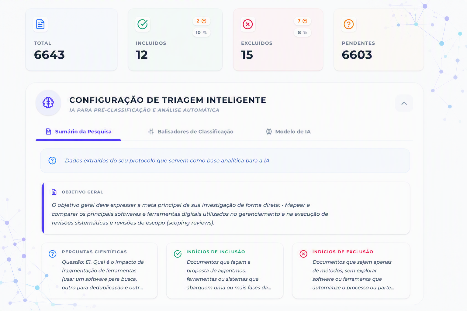 Tela de Triagem no Tykyra